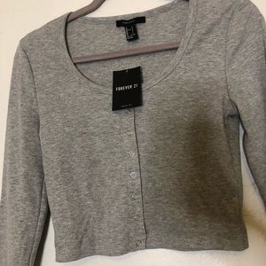 Forever 21 Henley Crop top